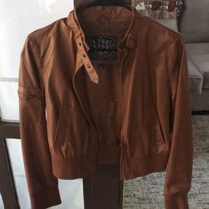 Tan pleather jacket